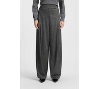 BOSS Pantaloni con fit oversize in tessuto elasticizzato strutturato - Style Telda, 50548212 Grigio scuro 40