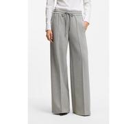 BOSS Pantaloni con fit oversize in twill elasticizzato mélange - Style Tamaya, 50559362 Grigio chiaro 50
