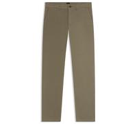 Boss Pantaloni da Uomo Chino-Regular-1 Regular Fit in Raso di Cotone Elasticizzato, 342open Green, 30W x 32L