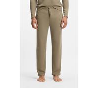 BOSS Pantaloni del pigiama in misto cotone con logo ricamato - Style Waffle Pants, 50535877 Marrone chiaro S