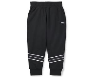 BOSS Pantaloni della tuta per bambini con fit affusolato e rifiniture a spina di pesce - Style J51161/09B06A, J51161 Nero 102