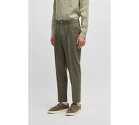 BOSS Pantaloni mélange in lana vergine e lino - Style C-Perin-PL-252, 50542803 Oliva 52