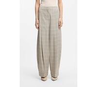 BOSS Pantaloni oversize in lana elasticizzata a quadri - Style Telda1, 50553949 Beige a motivi 46
