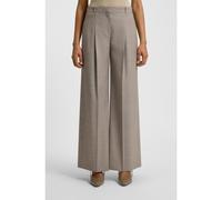 BOSS Pantaloni regular fit in lana elasticizzata con trama effetto zigrino - Style Tiana4, 50554534 Beige 36