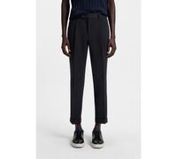 BOSS Pantaloni regular fit in lana vergine idrorepellente - Style L-Peet-Pleat-241, 50545399 Blu scuro 54