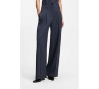 BOSS Pantaloni regular fit in lana vergine - Style Tiana4, 50554965 Blu scuro 46