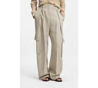 BOSS Pantaloni regular fit in misto lino spigato - Style Tapasa, 50558529 Beige chiaro 50
