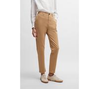 BOSS Pantaloni regular fit in satin di cotone elasticizzato - Style C_Tachini2-D, 50508675 Beige 40