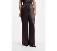 BOSS Pantaloni relaxed fit in raso - Style Tavati2, 50565926 Marrone scuro 44