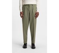 BOSS Pantaloni relaxed fit in tessuto elasticizzato lavabile in lavatrice - Style P-Phil-PL-CW-WG-253, 50546294 Oliva 46