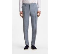 BOSS Pantaloni slim fit in lino a motivi - Style C-Genius-262, 50561896 Celeste 54