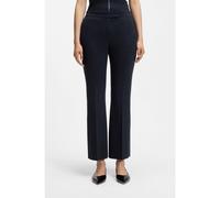 BOSS Pantaloni svasati corti alla caviglia in tessuto elasticizzato resistente alle rughe - Style Talia-Crop1, 50563831 Blu scuro 44