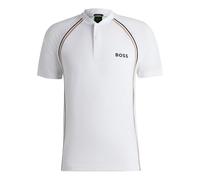 Polo BOSS Green Pariq TOC Mesh manica corta bianco nero - S