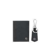 BOSS Pelle porta carte di credito portachiavi Gift Set Bifold Wallet/Keyring Black nero