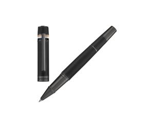 BOSS Penna a sfera con cannello lavorato e anello con le righe tipiche del marchio - Style Ballpoint pen Core Iconic Black, 58465087 Nero pz.