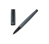 BOSS Penna roller in alluminio grigia con incisione a effetto rete - Style Rollerball pen Arche Pattern Grey, 58837089 Grigio pz.