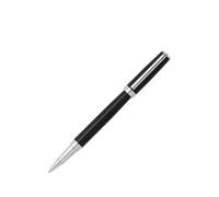 BOSS Penna roller in lacca nera lucida con anello con logo - Style Rollerball pen Gear Icon Black, 58109486 Nero pz.