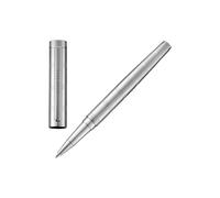 BOSS Penna roller in ottone con placcatura cromata a righe orizzontali - Style Rollerball pen Loop Stripes Chrome, 58837075 Argento pz.