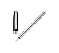 BOSS Penna stilografica cromata con cappuccio in lacca nera - Style Fountain pen Essential Classic Black & C, 58837080 Color argento pz.
