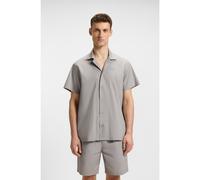 BOSS Pigiama in popeline con loghi ricamati - Style Chris Short Set, 50545926 Grigio chiaro M