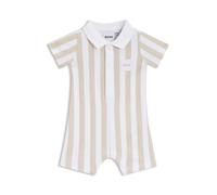 BOSS Playsuit in cotone a righe con colletto polo - Style J53032/77106M, J53032 Beige 67