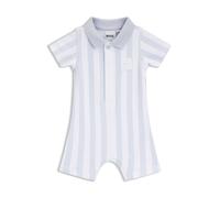 BOSS Playsuit in cotone a righe con colletto polo - Style J53032/77106M, J53032 Celeste 67