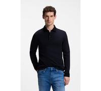 BOSS Polo a maniche lunghe in cotone intrecciato con logo - Style Pado 30, 50468392 Blu scuro 5XL