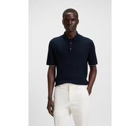 BOSS Polo a trecce in seta e cotone - Style L-Incanto, 50543207 Blu scuro XXL