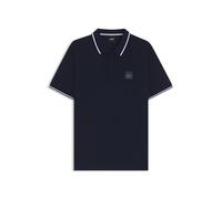 BOSS Polo da equitazione in cotone elasticizzato con toppa con logo - Style PAUL POLO PATCH PINE GROVE, B7M0602 Blu scuro XS