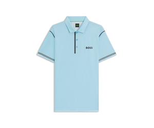 BOSS Polo da golf attiva Paddy in tessuto ripstop - Style Paddytech GOC, 50543352 Celeste XXXL