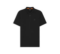 BOSS Polo da Uomo Passenger Slim Fit in Cotone Elasticizzato con Logo Toppa, Nero1, M