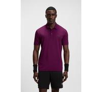 BOSS Polo dinamica ad asciugatura rapida con motivo grafico a quadri - Style Polo Check TOC, 50545692 Rosa scuro XS