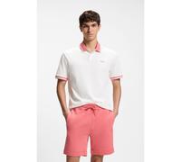 BOSS Polo in cotone e jersey con dettagli a righe - Style Pe_Blocks, 50561815 Bianco S