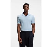 BOSS Polo in cotone e lino con colletto Johnny - Style H-Pye 235, 50559173 Celeste XXXL