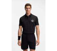 BOSS Polo in cotone elasticizzato con logo ispirato al tennis - Style PL_Boss Open, 50560261 Nero L