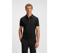 BOSS Polo in cotone elasticizzato con righe a contrasto - Style Philix Tape, 50537489 Nero L