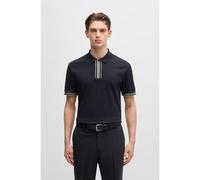 BOSS Polo in cotone intrecciato con profili a contrasto - Style Parlay 185, 50486186 Blu scuro MA