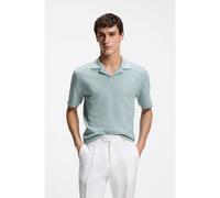 BOSS Polo in cotone, lino e seta con colletto Johnny - Style L-Palma 133, 50559063 Celeste XXL