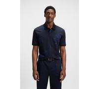BOSS Polo in cotone mercerizzato con jacquard floreale - Style C-Parris 13, 50536756 Blu scuro M