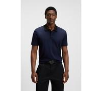 BOSS Polo in cotone mercerizzato con jacquard geometrico - Style C-Parlay 212, 50543885 Blu scuro M