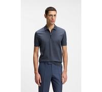 BOSS Polo in misto cotone con chiusura con zip - Style H-Paras 70, 50554614 Blu scuro XXL