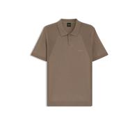 BOSS Polo in misto cotone con struttura bodymapping - Style KN_Momentum-Lite PS, 50558353 Marrone chiaro XXL