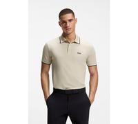 BOSS Polo in piqué di cotone con dettagli logo - Style Paddy, 50469055 Beige chiaro M