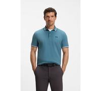 BOSS Polo in piqué di cotone con dettagli logo - Style Paddy, 50469055 Blu XXL