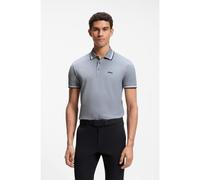 BOSS Polo in piqué di cotone con dettagli logo - Style Paddy, 50469055 Grigio S