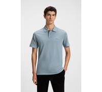 BOSS Polo in piqué di cotone con logo stampato - Style Prime, 50507813 Celeste XL