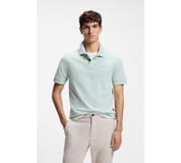 BOSS Polo in piqué di cotone con logo stampato - Style Prime, 50507813 Celeste XL