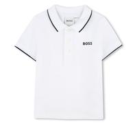 BOSS Polo per bambini in piqué di cotone con logo stampato - Style J05P13/10P02A, J05P13 Bianco 86