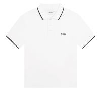 BOSS Polo per bambini in piqué di cotone con logo stampato - Style J25P26/10P14A, J25P26 Bianco 114