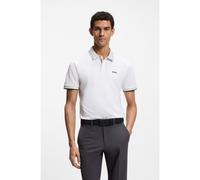 BOSS Polo Paddy in cotone elasticizzato con sistema di gestione dell'umidità - Style PL_GOC Chip Paddy, 50554583 Bianco XXXL
